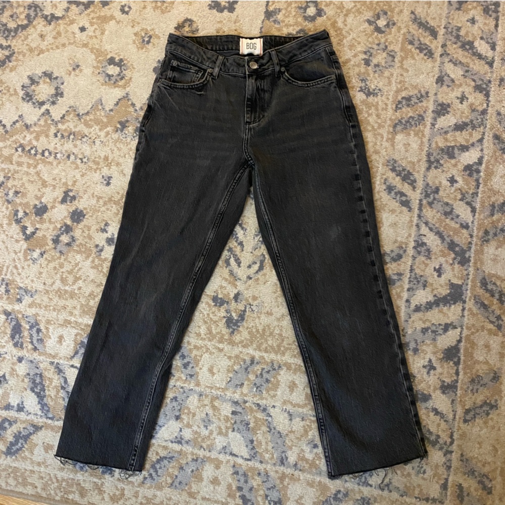 BDG Urban Outfitters Cropped Cowboy Jean Faded Black Wash Women’s sz 25